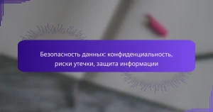 Безопасность данных: конфиденциальность, риски утечки, защита информации