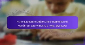 Использование мобильного приложения: удобство, доступность в пути, функции