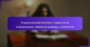 Ограниченный контекст: недостаток информации, неверные выводы, сложности
