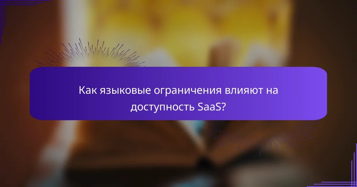 Как языковые ограничения влияют на доступность SaaS?